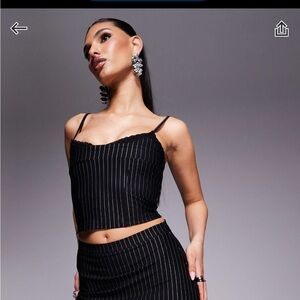 Pinstripe Mini Skirt